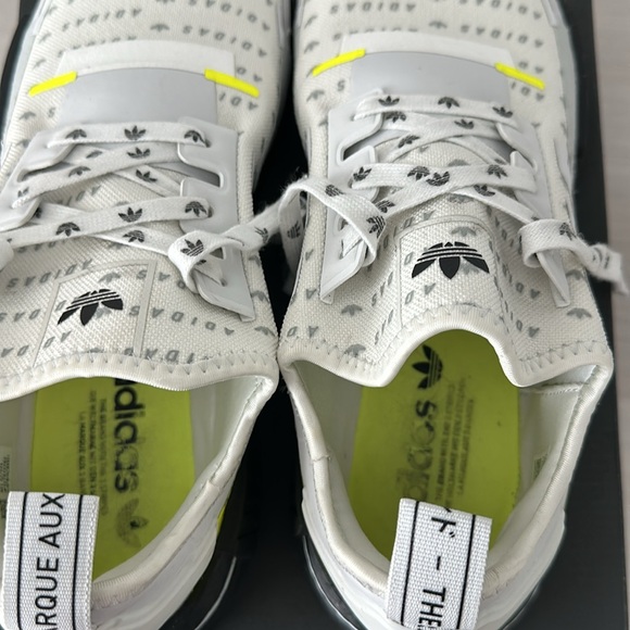 adidas NMD_R1 'All Over Logo White Team Solar Yellow Men's GZ7944 size 10 - Picture 4 of 6